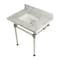 Kingston Brass 30X22 Marble Vanity Top W/ Acrylic Feet Combo, Marble/Chrome KVPB3030MASQ1 - alternate 1